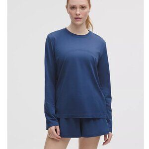 NWT Lululemon Swiftly Relaxed Long-Sleeve Shirt Updated Fit - 12 Blue Twill